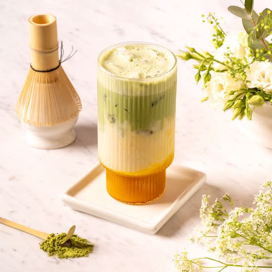 Iced Mango Matcha Latte