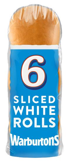 Warburtons Soft & Sliced White Rolls (6 pack)