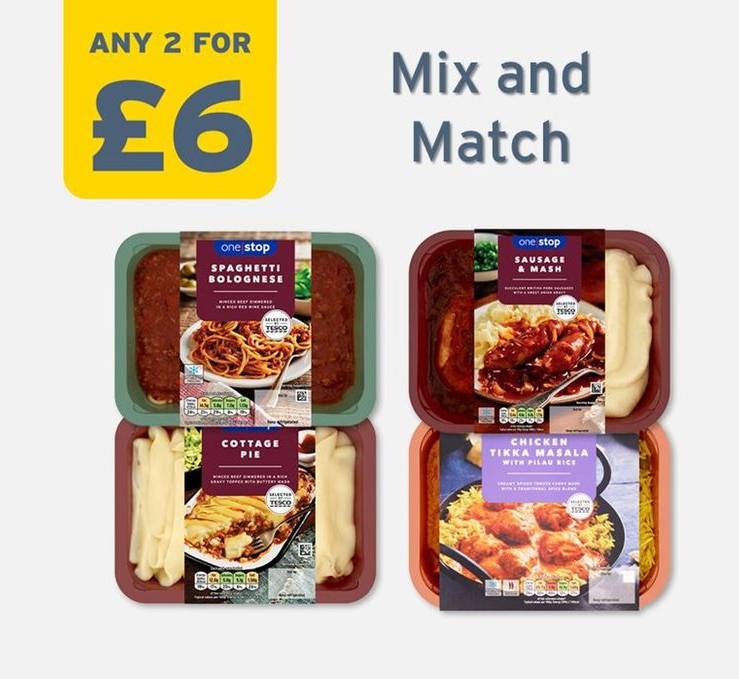 2 for £6: Microwaveable Ready Meals