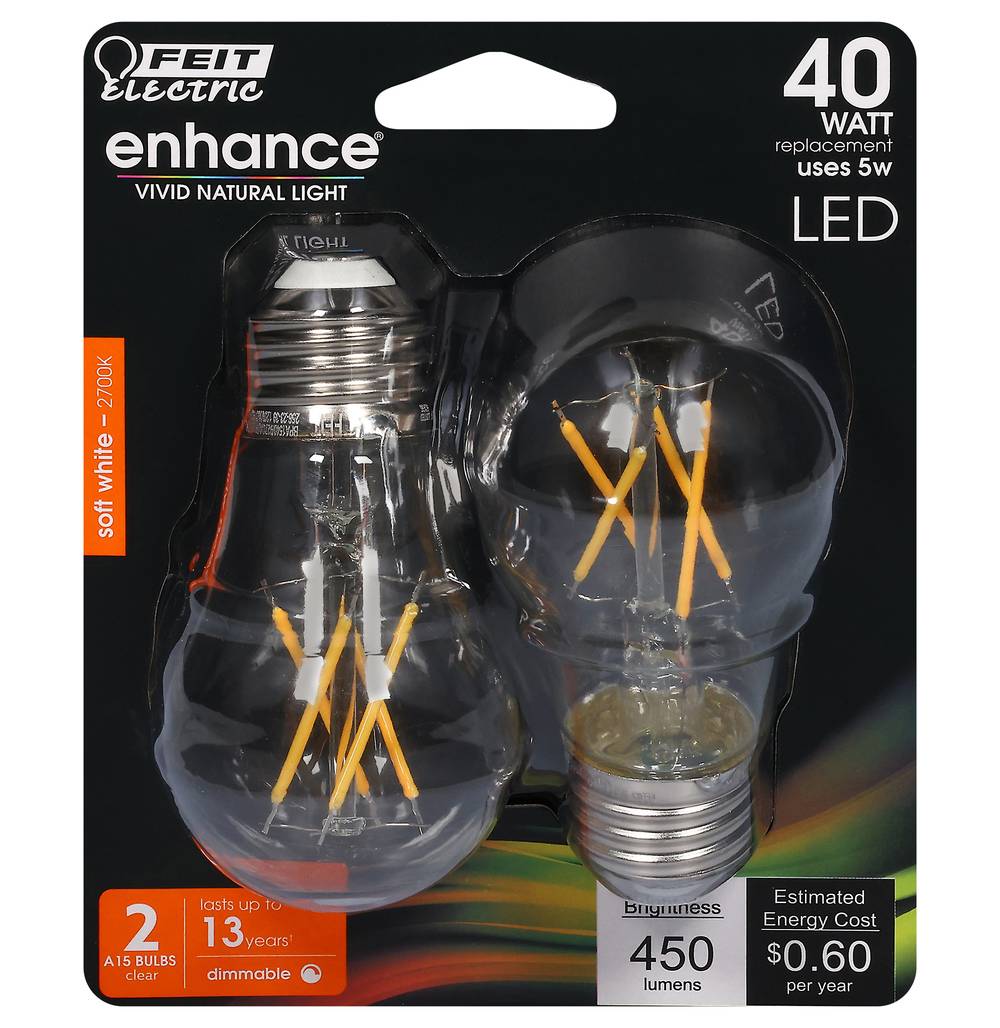 Feit Electric 40W Enhance Soft White Light Bulbs