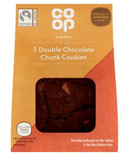 Co-op Bakery Double Choc Cookies 5 Pack