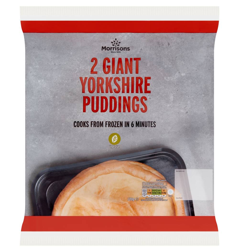 Morrisons Giant Yorkshire Puddings Twin Pack 220G (Frozen)
