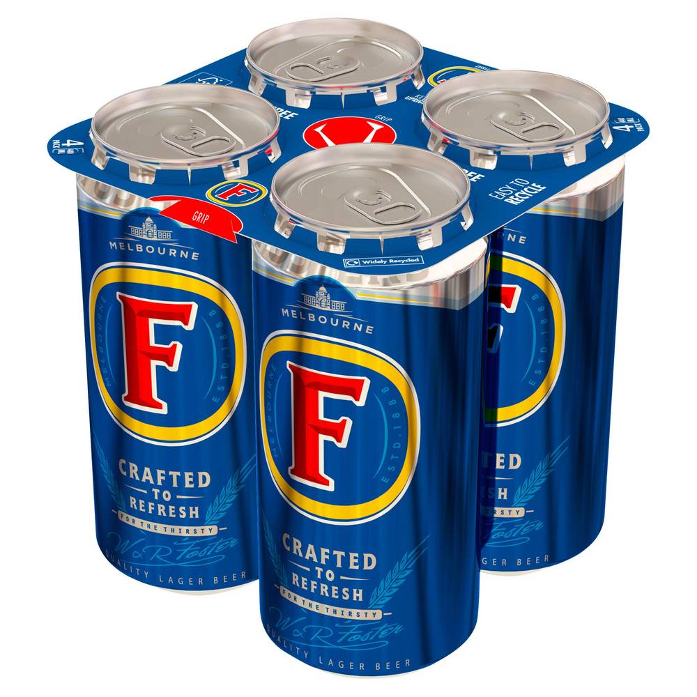 Foster's Lager Beer Cans (4 x 440ml)