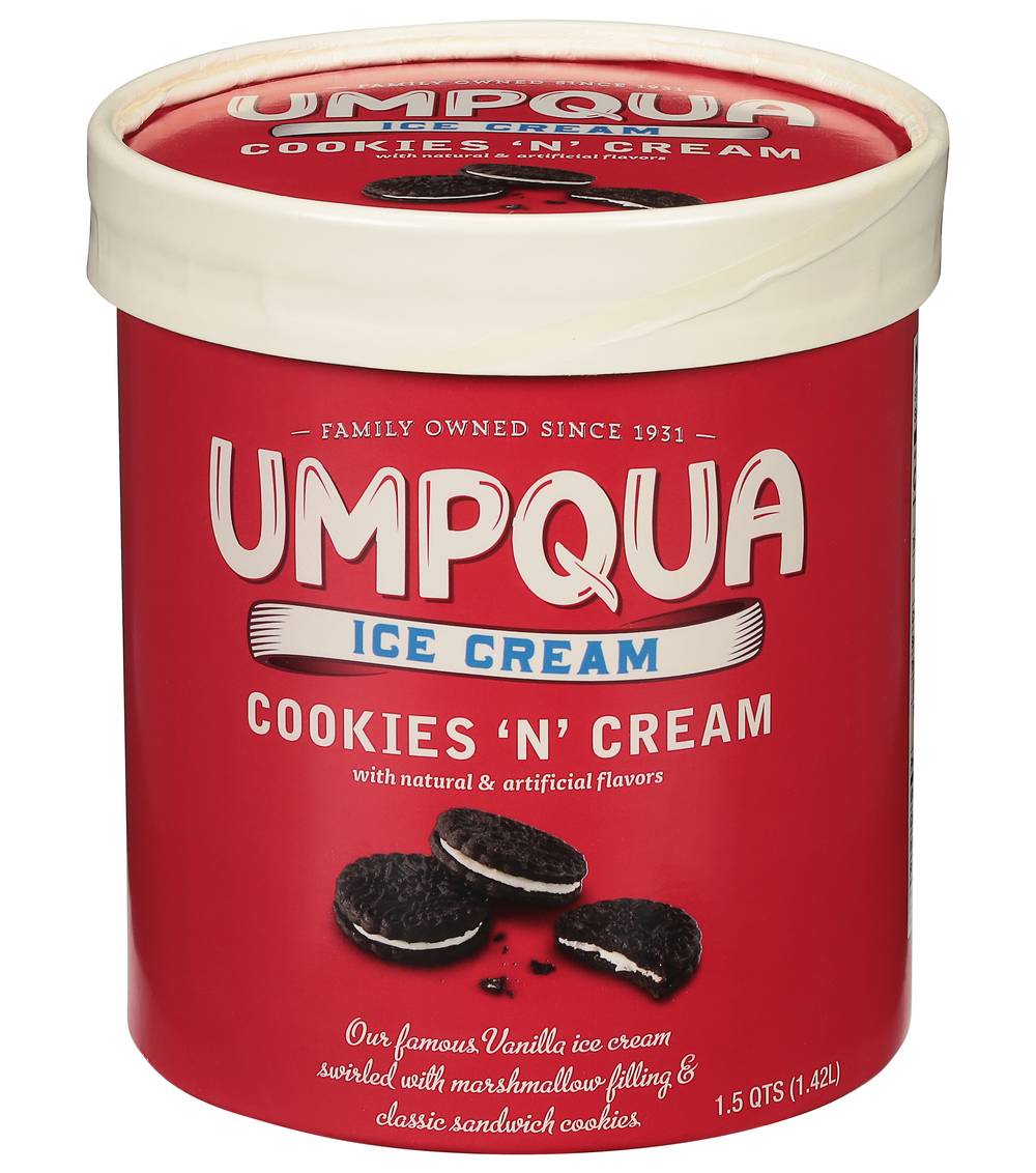Umpqua Dairy Cookies N' Cream Ice Cream (48.02 fl oz)