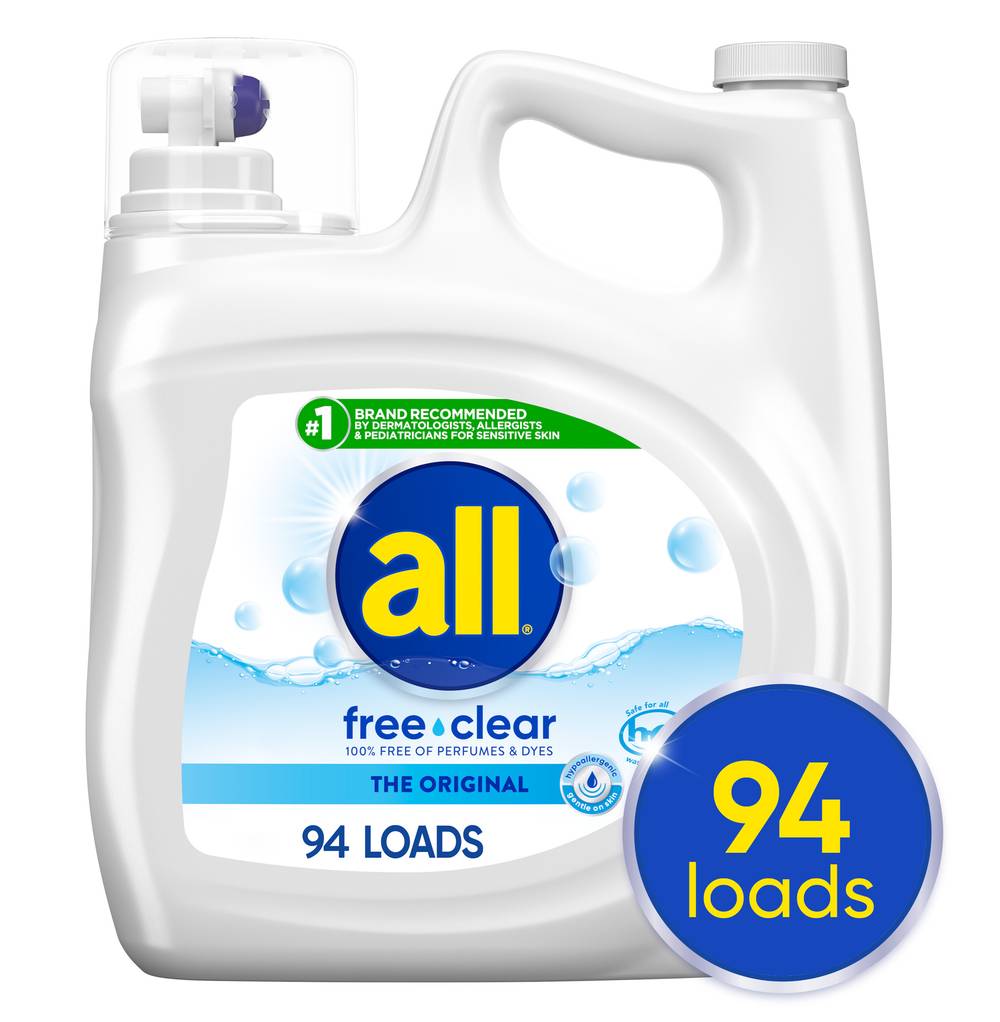 All Free & Clear Liquid Detergent With Stainlifters (88 fl oz)