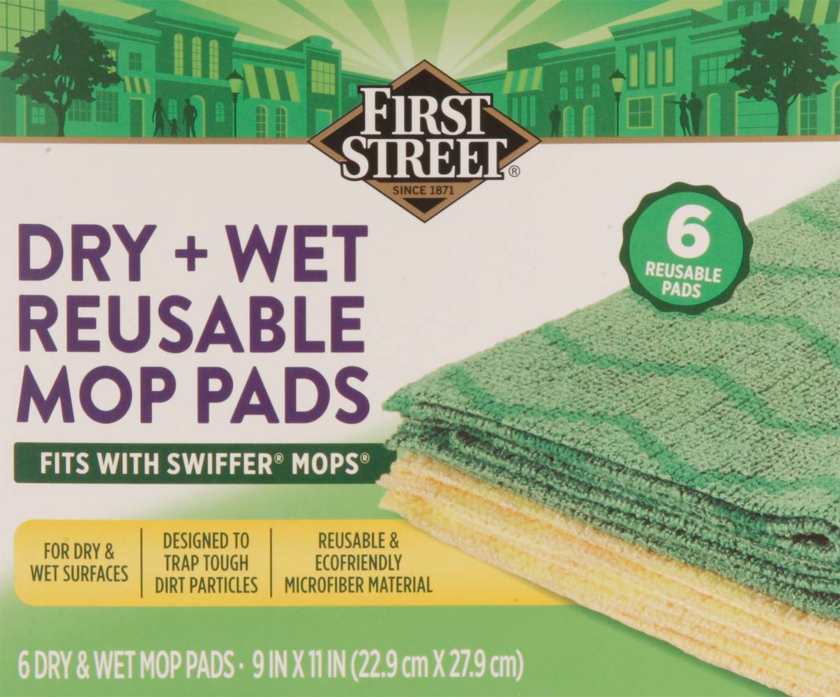 First Street Microfibe Dry & Wet Mop Pads (6 ct)