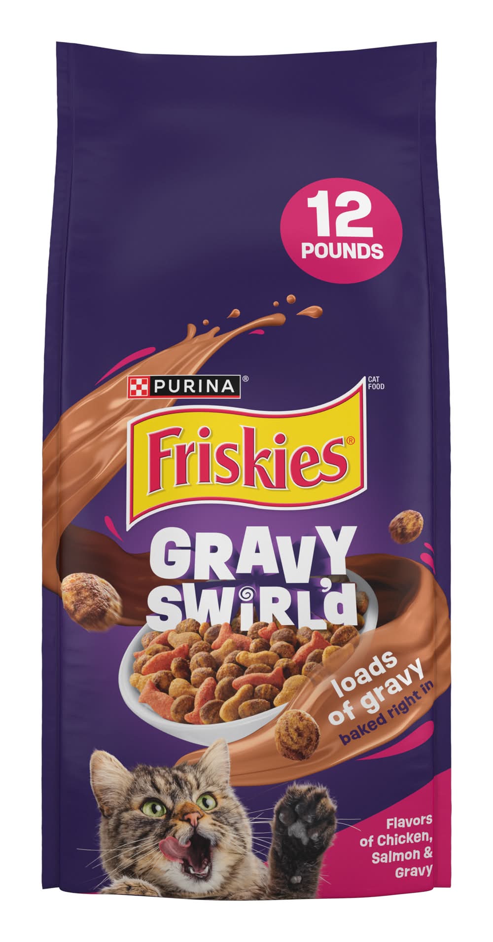 Purina Friskies Cat Food Gravy Swirlers, Chicken-Salmon