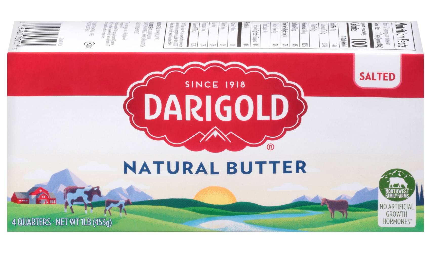 Darigold Natural Salted Butter (1 lbs, 4 ct)