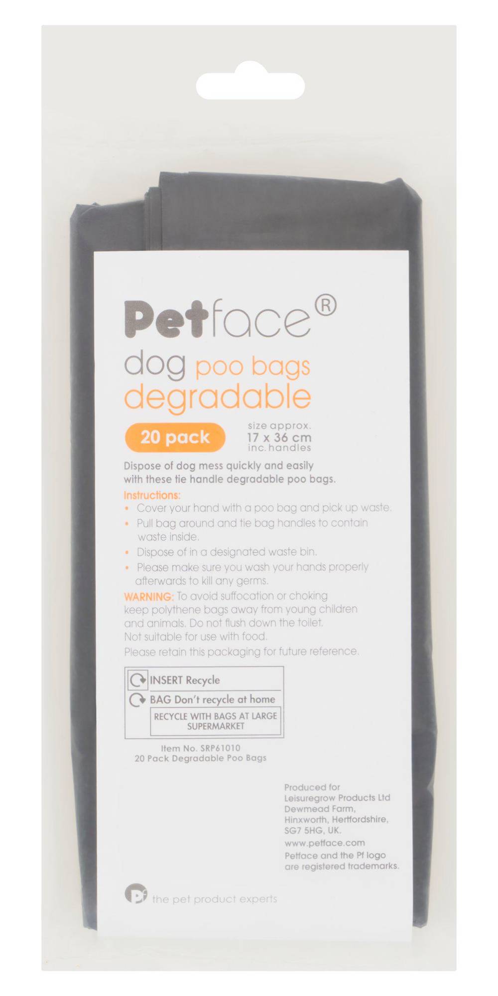 Petface Degradable Dog Poo Bags (20 pack)
