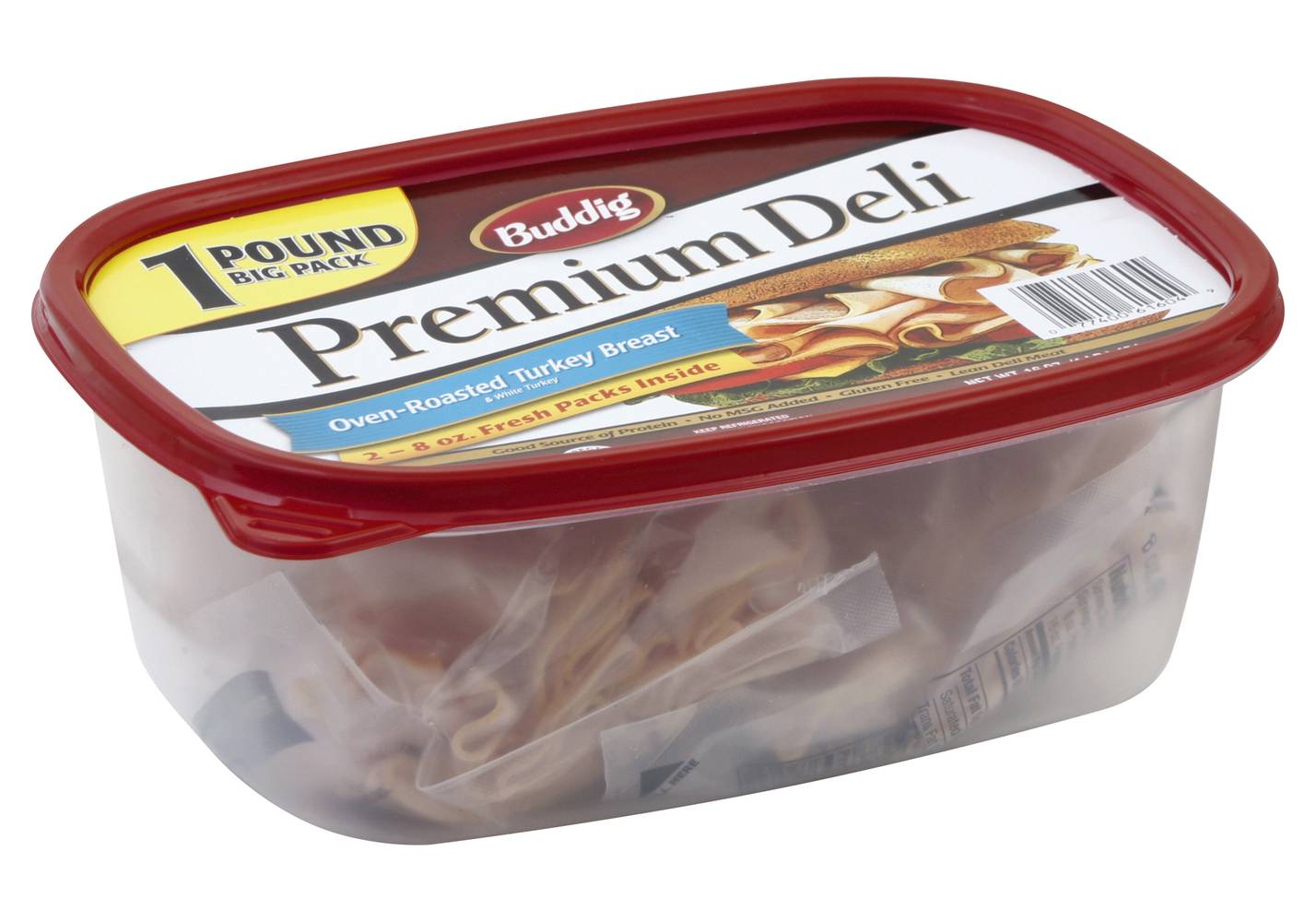Buddig Premium Deli Oven-Roasted Breast and White Turkey (1 lbs)