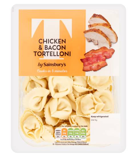 Sainsbury's Chicken & Bacon Tortelloni (300g)