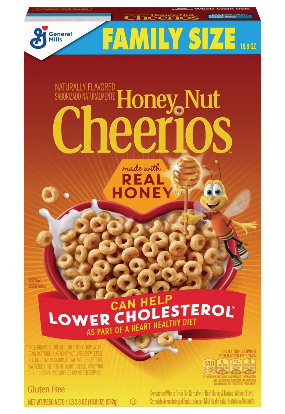 Cheerios Family Size Cereal, Honey Nut (18.8 lbs)