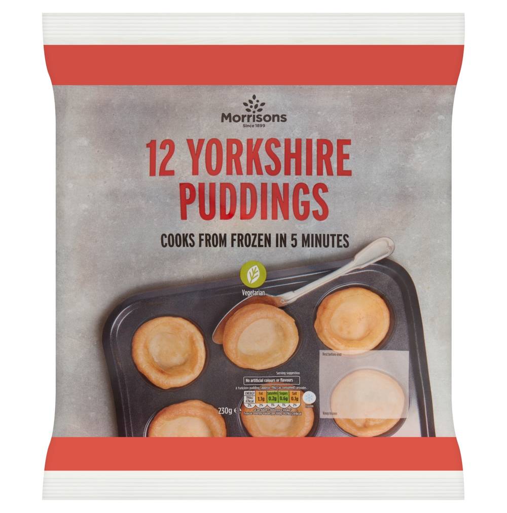 Morrisons Yorkshire Puddings 12Pk 230G (Frozen)