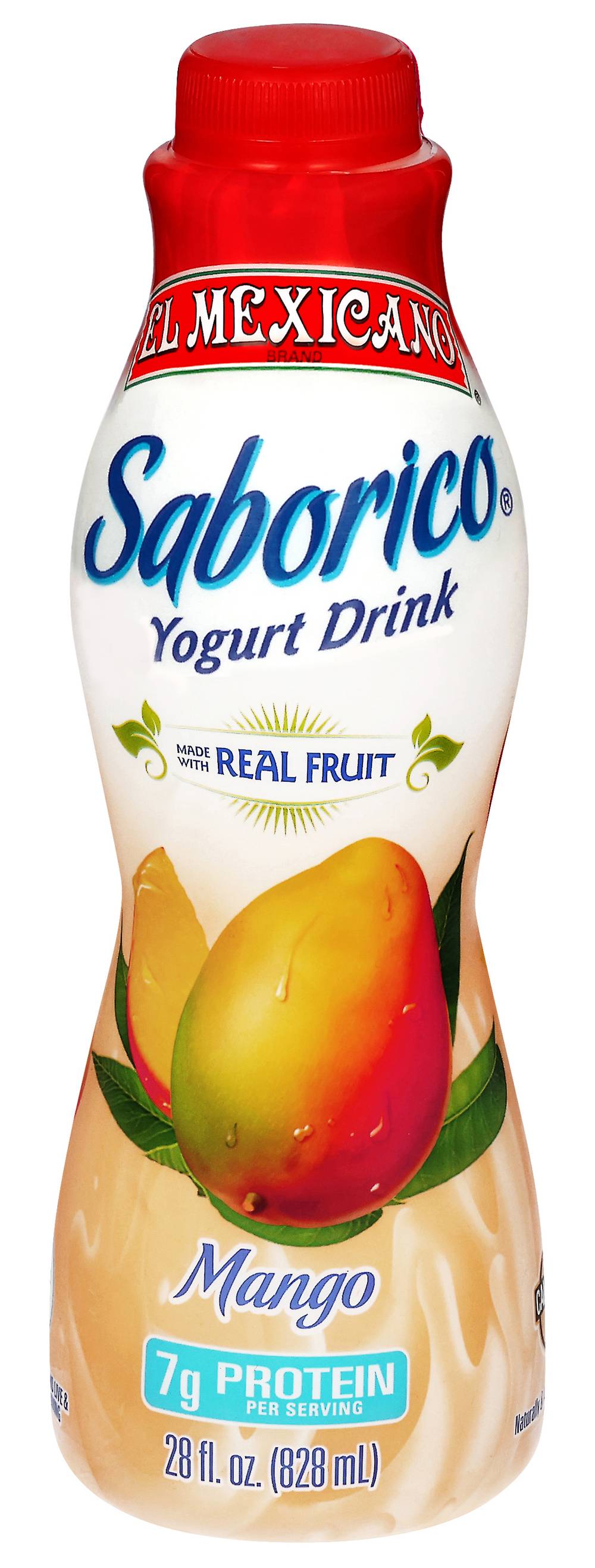 El Mexicano Saborico Mango Yogurt Drink, Mango (28 fl oz)