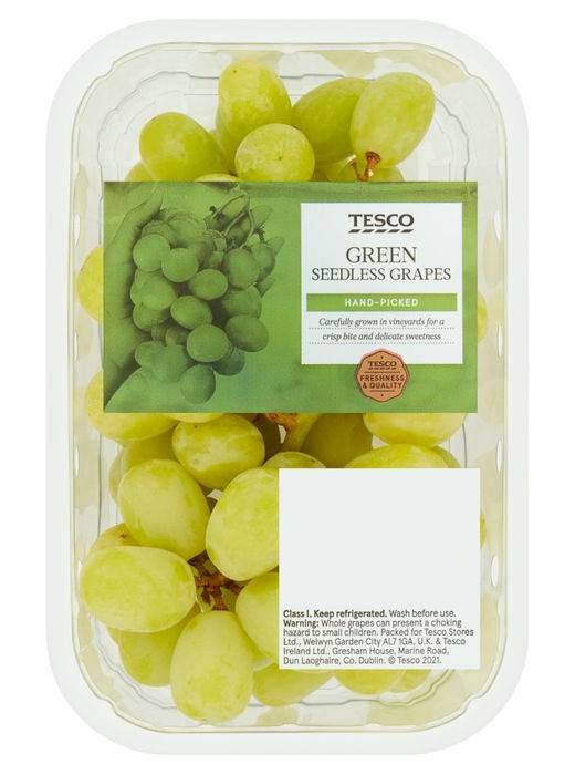 Tesco Green Seedless Grapes 500g (407306)