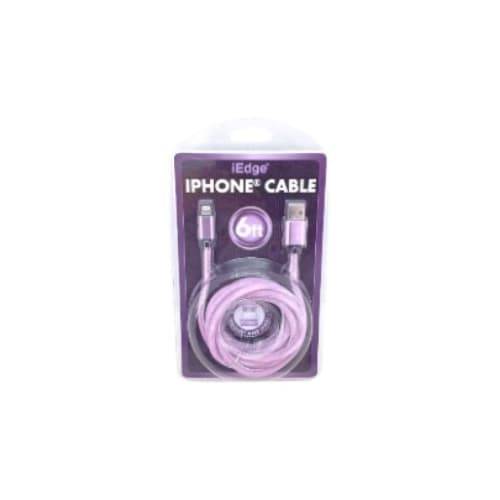 iEdge 6 Ft Velvet Texture Iphone Cable
