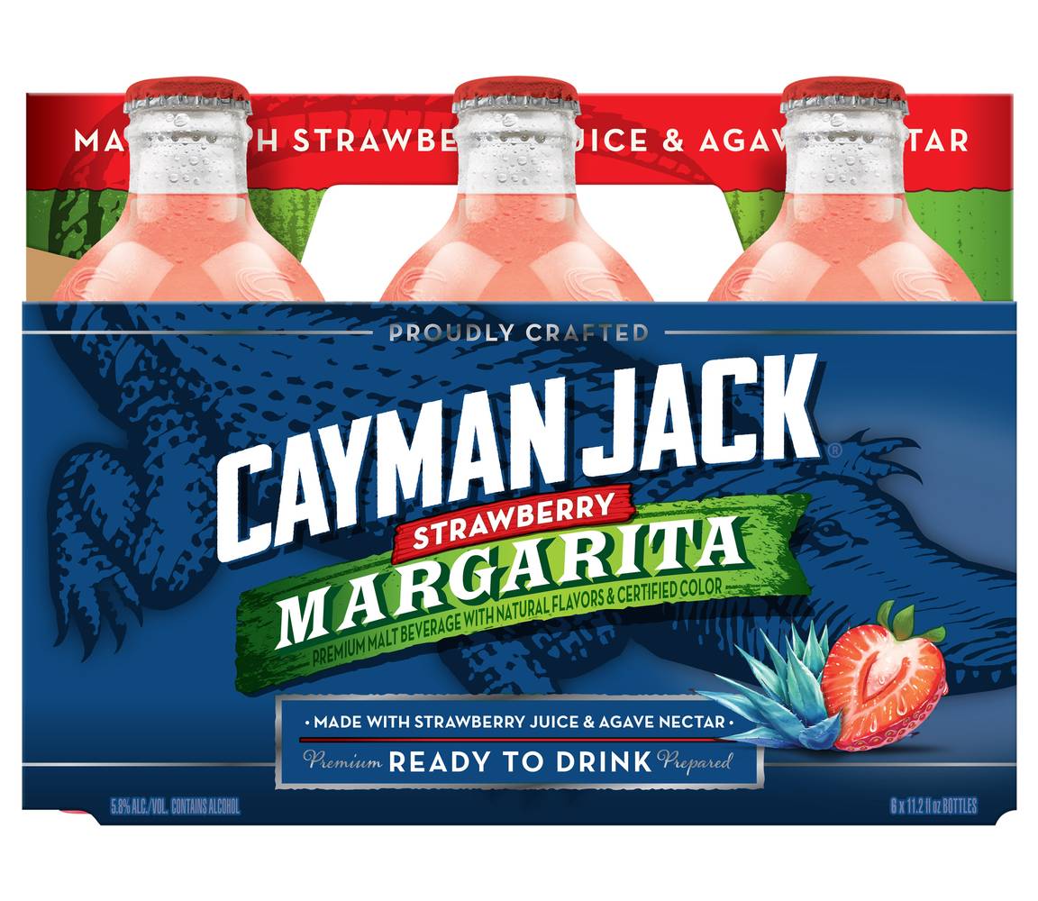 Cayman Jack Margarita, Strawberry (6 x 67.2 fl oz)