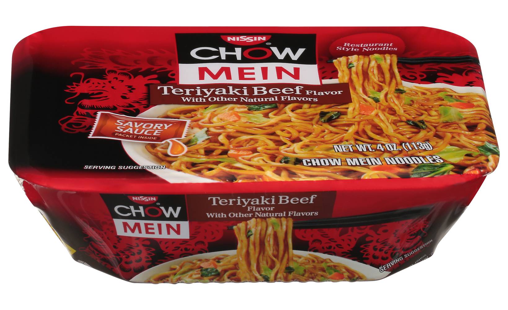 Nissin Chow Mein Noodles, Teriyaki Beef (4 oz)
