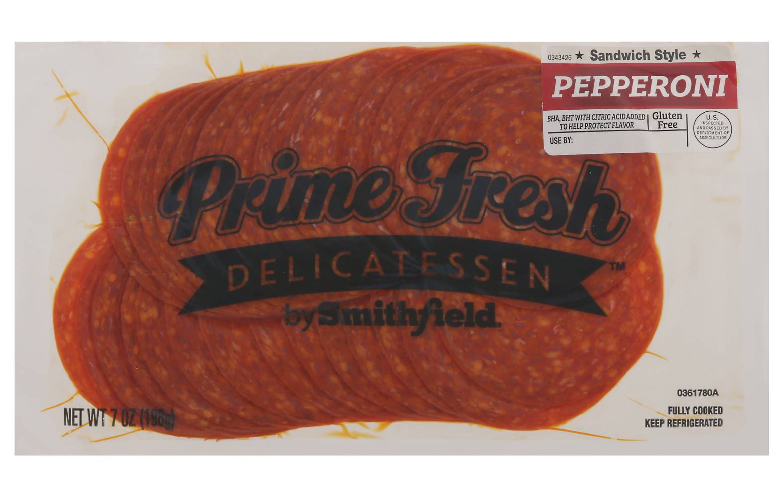 Smithfield Delicatessen Prime Fresh Sandwich Style Pepperoni (7 oz)