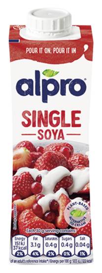 Alpro Soya Long Life Alternative To Single Cream (250ml)