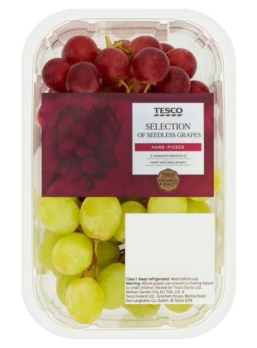 Tesco Selection Of Seedless Grapes 500g (407305)