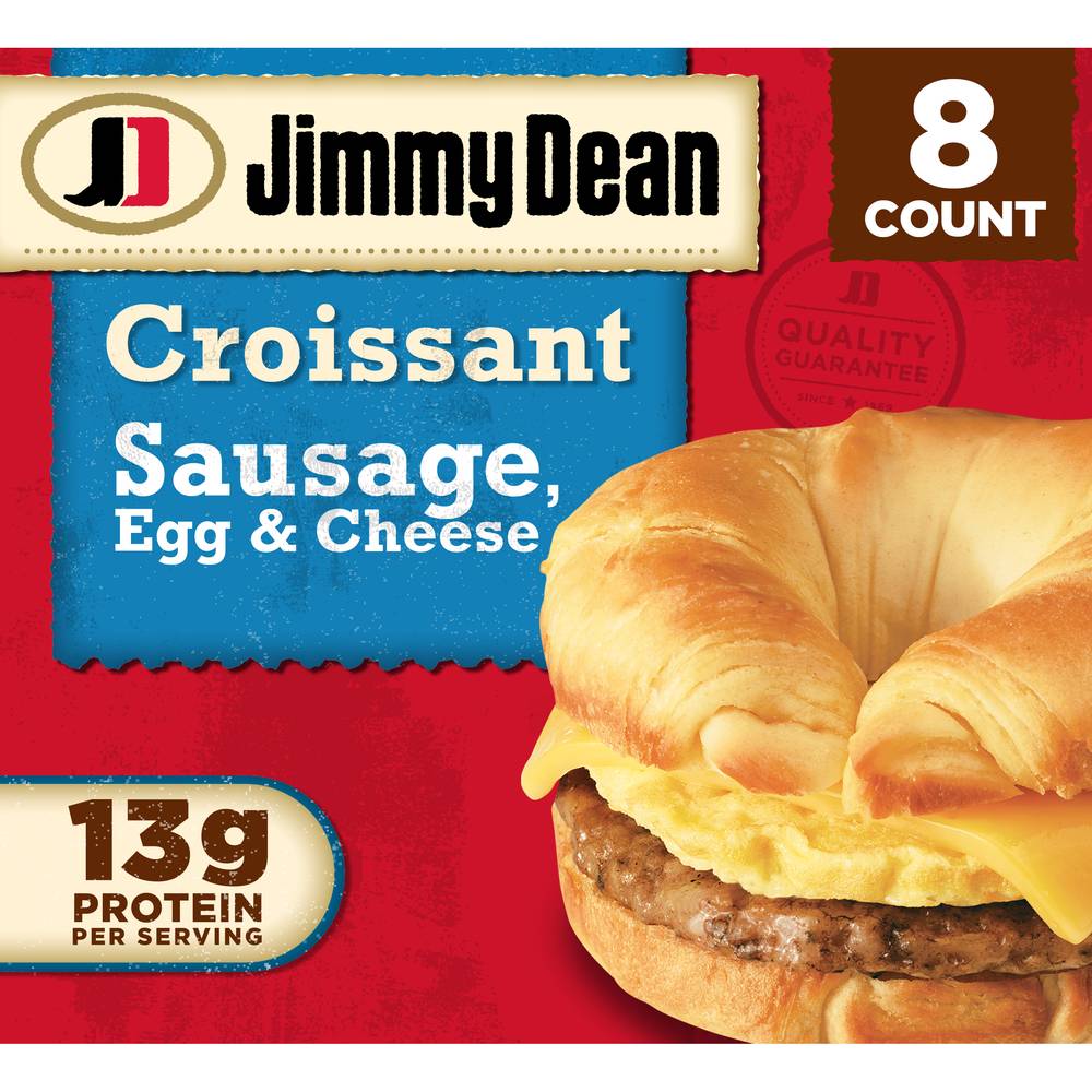 Jimmy Dean Croissant Sausage Egg and Cheese Sandwiches (2.25 lbs, 8 ct)