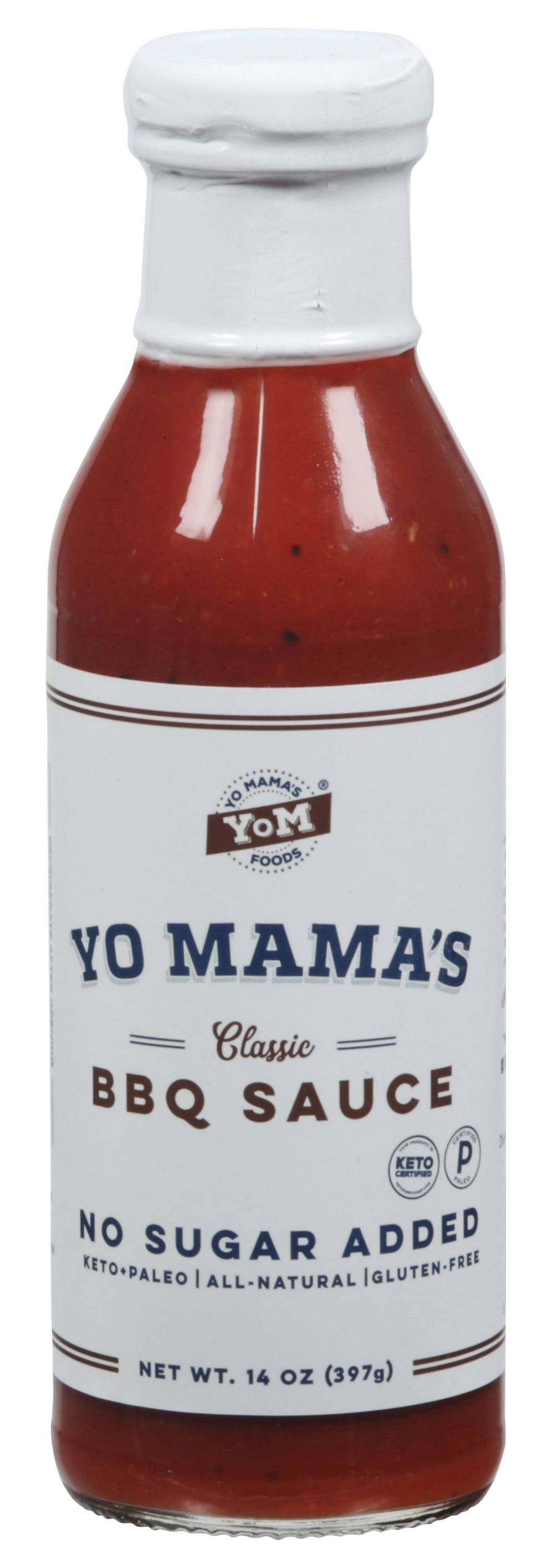 Yo Mama's No Sugar Added Classic Bbq Sauce (14 oz)