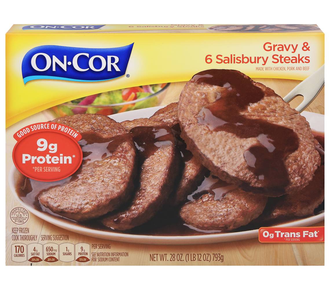 On-Cor Salisbury Steak & Gravy (28 oz, 6 ct)